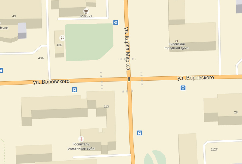 В Кирове не работает светофор на пересечении улиц Карла Маркса и Воровского