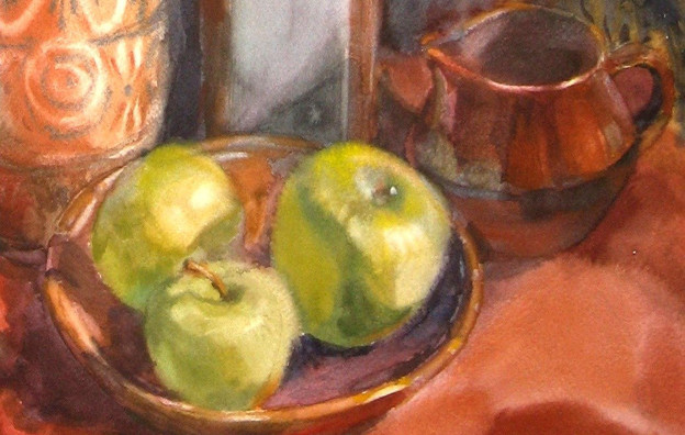 Яблоки на стекле