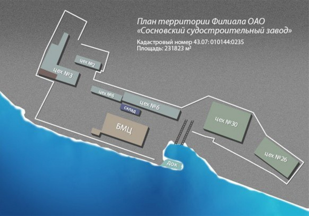 Весь имущественный комплекс Сосновского судостроительного завода выкупит компания из Мурманска