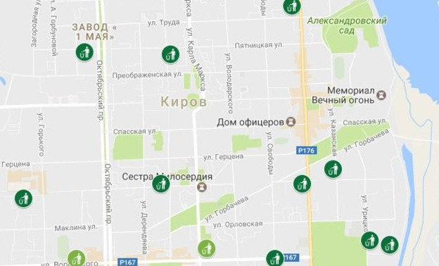 Карта: где в Кирове утилизировать ртутные лампы