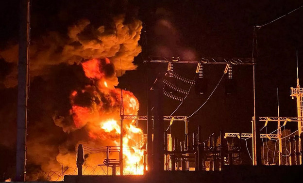 В Белгородской области после атаки ВСУ произошёл пожар на нефтебазе
