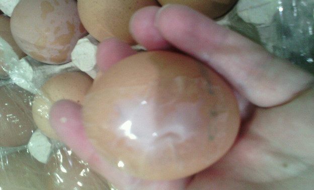 Кировчанка приобрела в магазине яйца, заклеенные скотчем