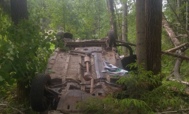 На федеральной трассе в Кировской области водитель Renault съехал в кювет и погиб
