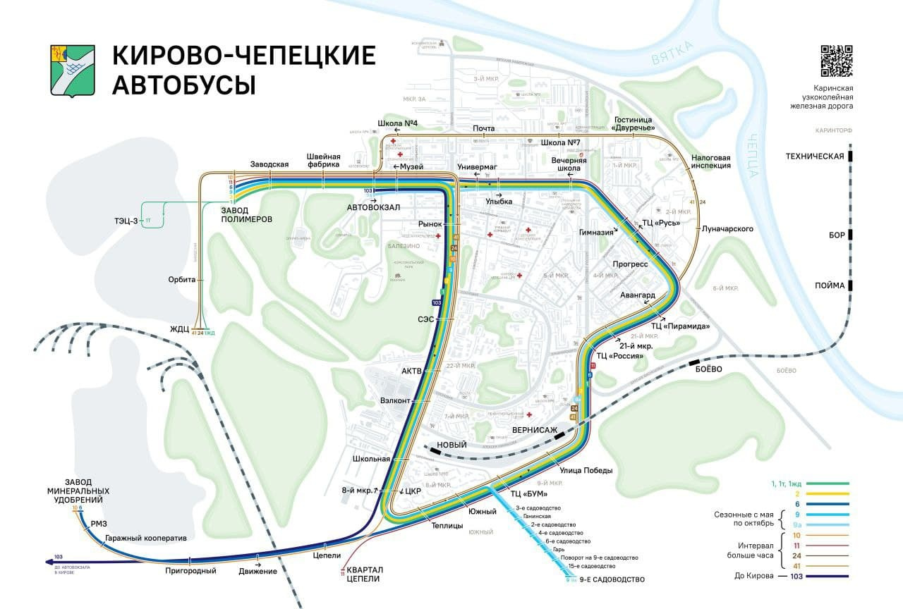 Кировский дизайнер создал схему автобусных маршрутов Кирово-Чепецка