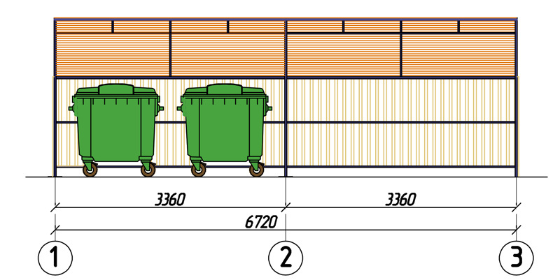  для мусорных контейнеров чертеж - 97 фото