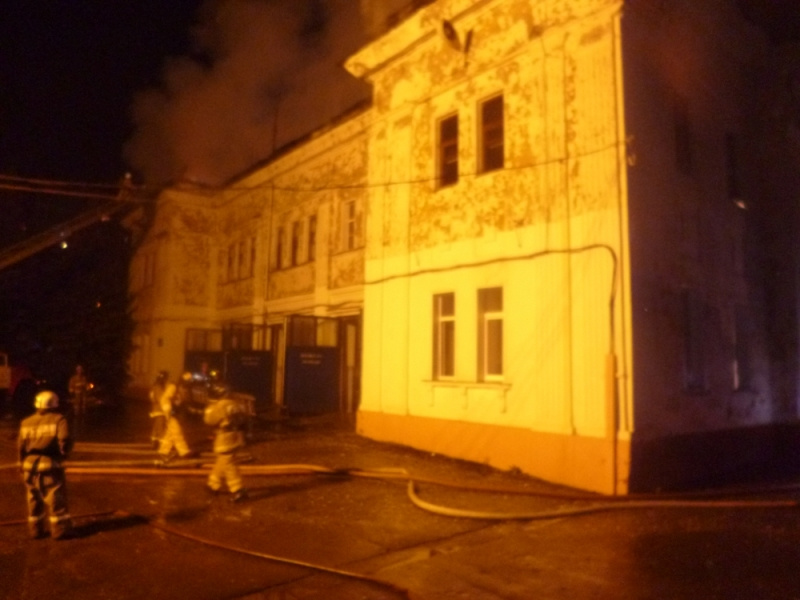 Здание пожарной части горело в Кирове