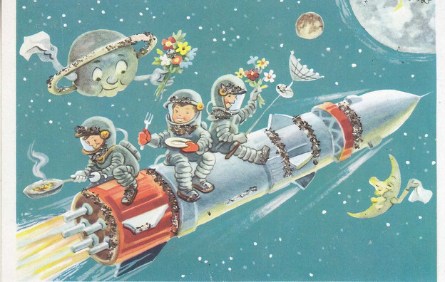 Космос советских открыток