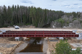 В Подосиновском районе завершили устройство опор для моста через Пушму