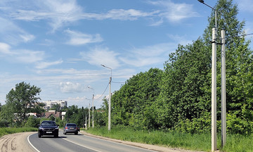 На дороге к Каринторфу поставили освещение