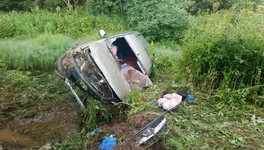 В Оричевском районе водитель «Лады» съехал в кювет и опрокинулся