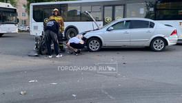 Второе ДТП за вечер: на Горького пострадал мотоциклист