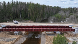 В Подосиновском районе завершили устройство опор для моста через Пушму