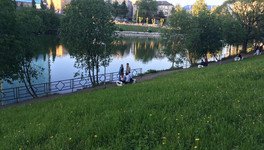 Пруд в парке имени Кирова оградили серым забором