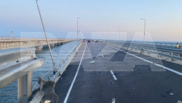 Опубликованы кадры с места происшествия на Крымском мосту