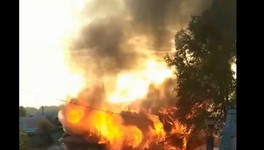 В Вятских Полянах страшный пожар уничтожил жилой дом. Видео