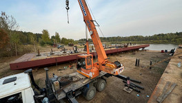 В Кировской области строят новый наплавной мост через реку Лузу