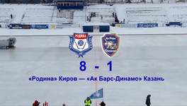 Кировская «Родина» разгромила казанский «Ак-Барс Динамо» со счётом 8:1