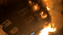 В Котельниче сгорел нежилой двухэтажный дом