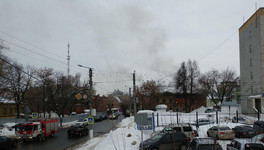 В историческом центре Кирова загорелся двухэтажный дом