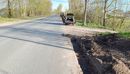 На Малой горе начали строить тротуар