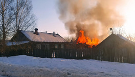 В Советске в страшном пожаре сгорел двухквартирный жилой дом