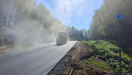 На дороге Фалёнки - Уни завершают ремонт второго участка