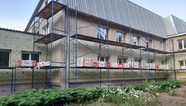 В посёлке Краснооктябрьском отремонтировали фасад школы
