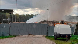 На мусорном полигоне в Кирово-Чепецком районе произошёл пожар