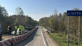 Ремонт моста через реку Шура идёт по графику