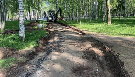 В парке Победы началось масштабное благоустройство: деревья, дорожки, скамейки