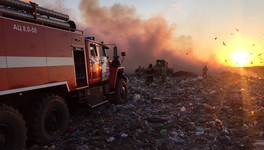 К тушению полигона в Лубягино привлекли дополнительно шесть пожарных расчётов и технику «Куприта»