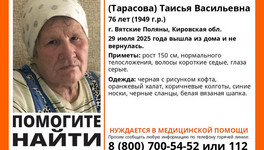 В Вятских Полянах разыскивают 76-летнюю женщину
