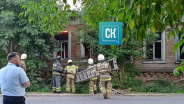 В Кирове на улице Герцена сгорел деревянный двухэтажный дом