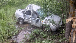 В Слободском районе пьяный водитель врезался в дерево, пострадали двое