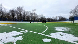 Спортивную площадку в парке Гагарина готовят к открытию