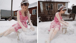 В Esquire опубликовали фото тужинской девушки из снега