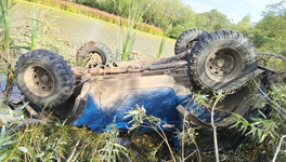 В Советском районе «Нива» упала в водоём