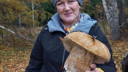 Жительница Башкирии нашла в местном лесу белый гриб весом 1 кг