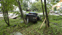 В Даровском пьяный водитель «девятки» на скорости влетел в дерево