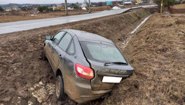 В Афанасьевском районе LADA Granta съехала в кювет. Пострадали два человека