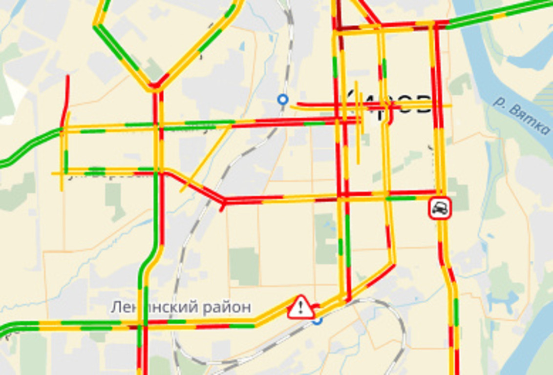 Сколько времени пробка. Пробки г Киров. Карта пробок Киров. Пробки в городе Киров. Пробки на дорогах в Кирове.