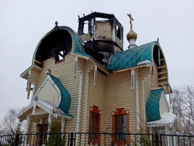 Как выглядит Феодоровская церковь на Набережной Грина после пожара. ФОТО
