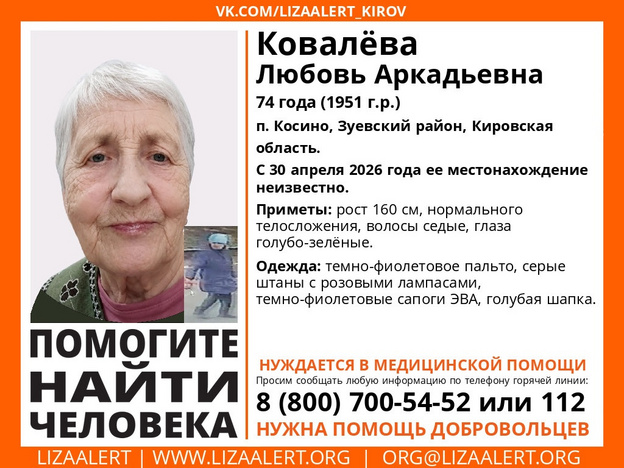 В Кировской области с 30 апреля не могут найти двух пропавших людей