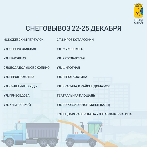В дирекции благоустройства опубликовали список участков, на которых уберут снег