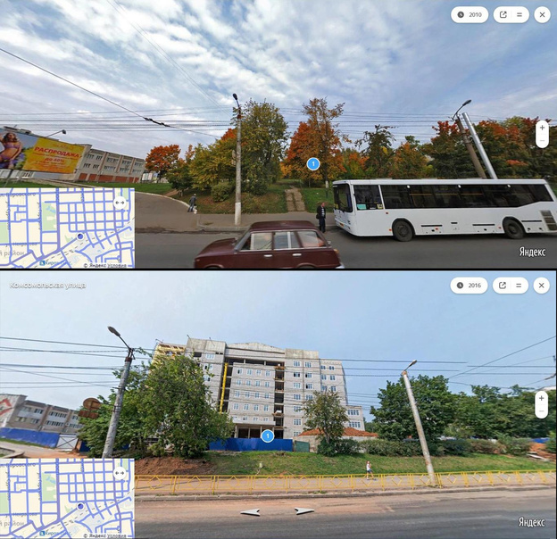 Застройка скверов в Кирове. Пять фотографий о том, как изменился наш город за шесть лет