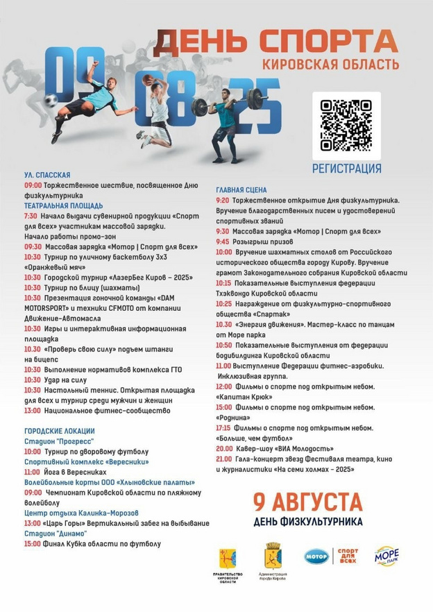 День физкультурника в Кирове: какие мероприятия пройдут 9 августа?