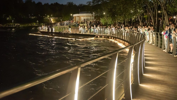 Подсветка прудов в парке имени Кирова работает в полном режиме