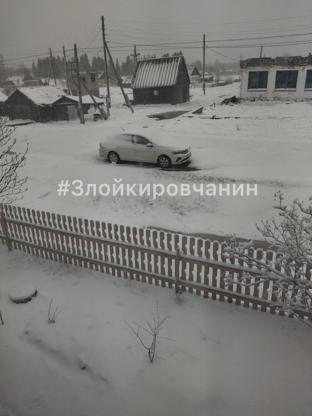 В Кировской области выпал снег: подборка фото
