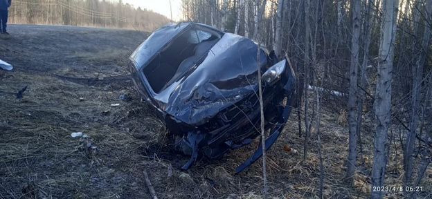 В Яранском районе водитель BMW съехал в кювет и врезался в дерево. Есть погибший