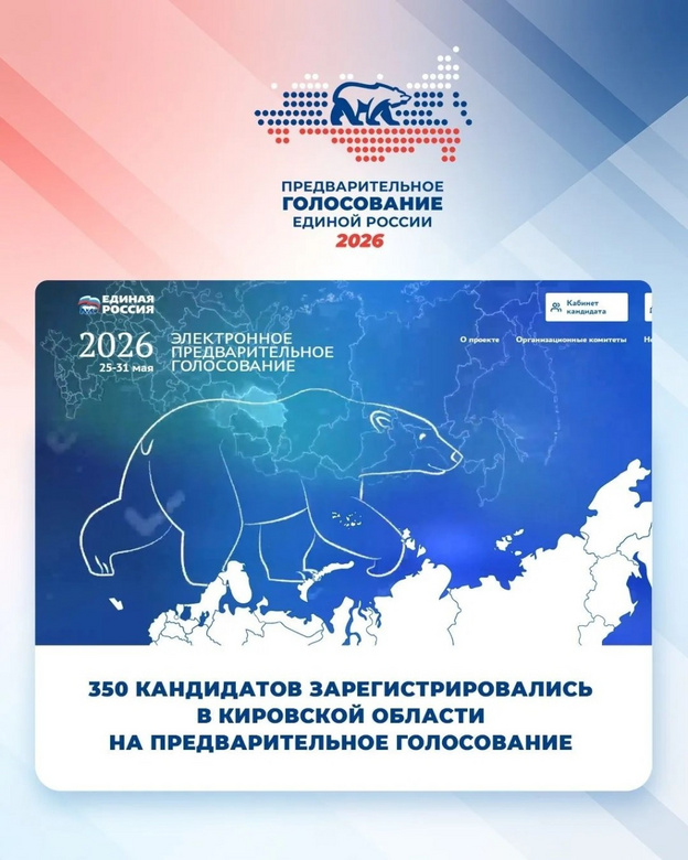 350 кандидатов зарегистрировались в Кировской области на предварительное голосование